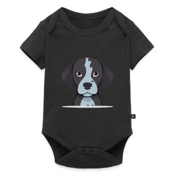 Conception de chien mignon pour les propriétaires de chiens - Body à manches courtes Premium Bébé - noir - Devant