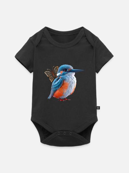 Eisvogel - Baby Premium Kurzarmbody - Schwarz