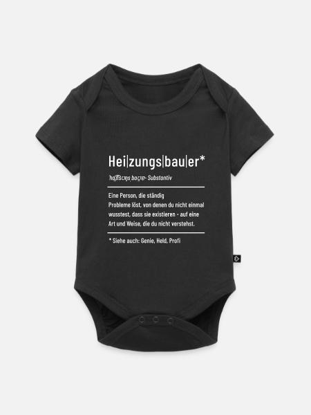 Heizungsbauer - Definition - Lexikon - Baby Premium Kurzarmbody - Schwarz