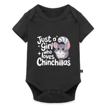 Chinchilla Chinchillas Mouse - Baby Premium short-sleeve bodysuit - black - Front