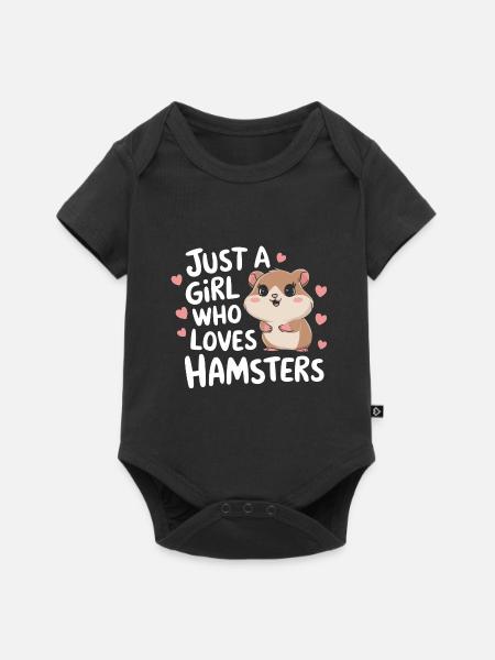Hamster - Baby Premium Kurzarmbody - Schwarz