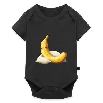Banane - Baby Premium Kurzarmbody - Schwarz - Vorne
