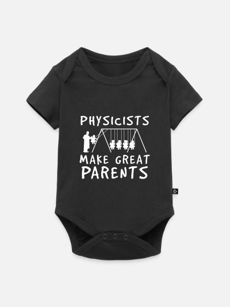 Physiker Eltern - Baby Premium Kurzarmbody - Schwarz