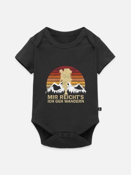Wandern Trekking Wanderer - Baby Premium Kurzarmbody - Schwarz