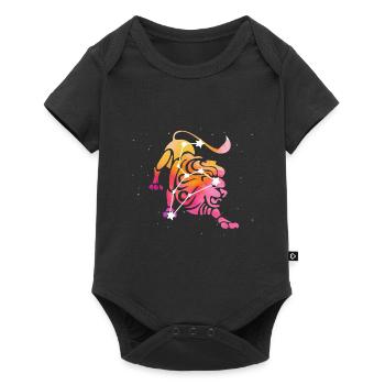 Lion Signe astrologique Horoscope Astrologie - Body à manches courtes Premium Bébé - noir - Devant