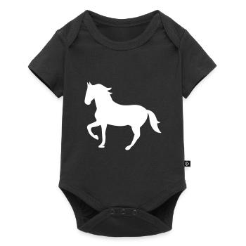 Icône Cheval Cheval - Body à manches courtes Premium Bébé - noir - Devant