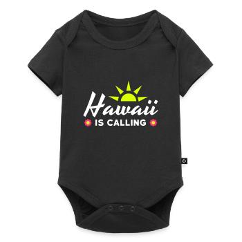 Hawaï appelle (soleil, rayons du soleil, fleurs) - Body à manches courtes Premium Bébé - noir - Devant