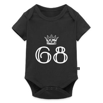 68 Number crown - Baby Premium short-sleeve bodysuit - black - Front