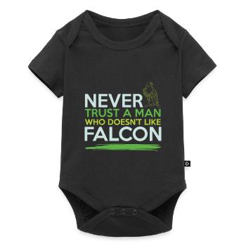 Dicton cool de la fauconnerie - Body à manches courtes Premium Bébé - noir - Devant