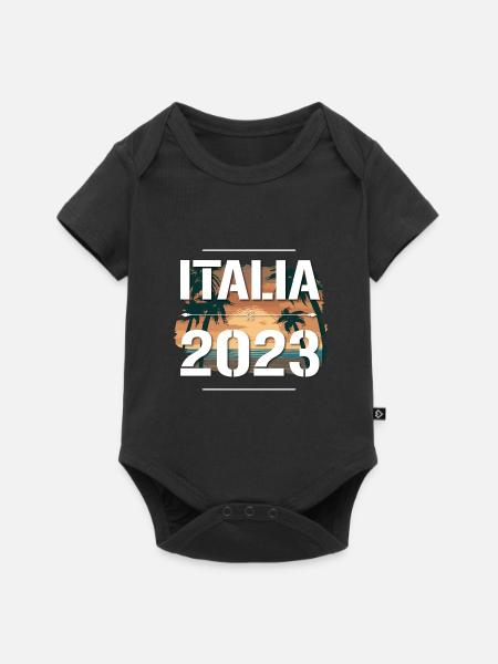 Italia 2023 - Baby Premium Kurzarmbody - Schwarz