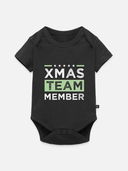 Xmas Team - Baby Premium Kurzarmbody - Schwarz