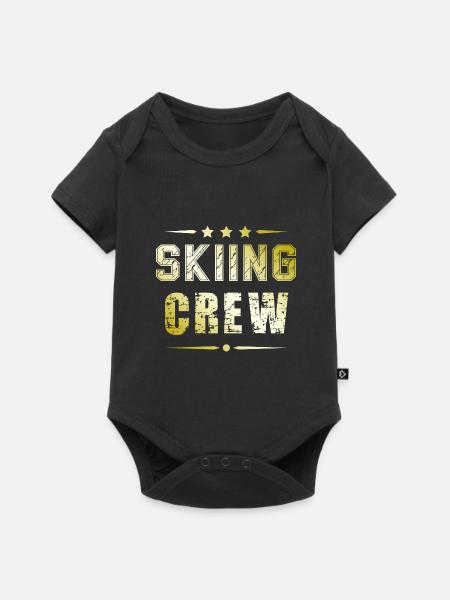 Skiing Crew - Baby Premium Kurzarmbody - Schwarz