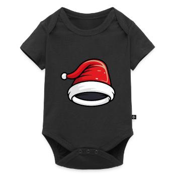 Bonnet de Noël chapeau de père Noël - Body à manches courtes Premium Bébé - noir - Devant