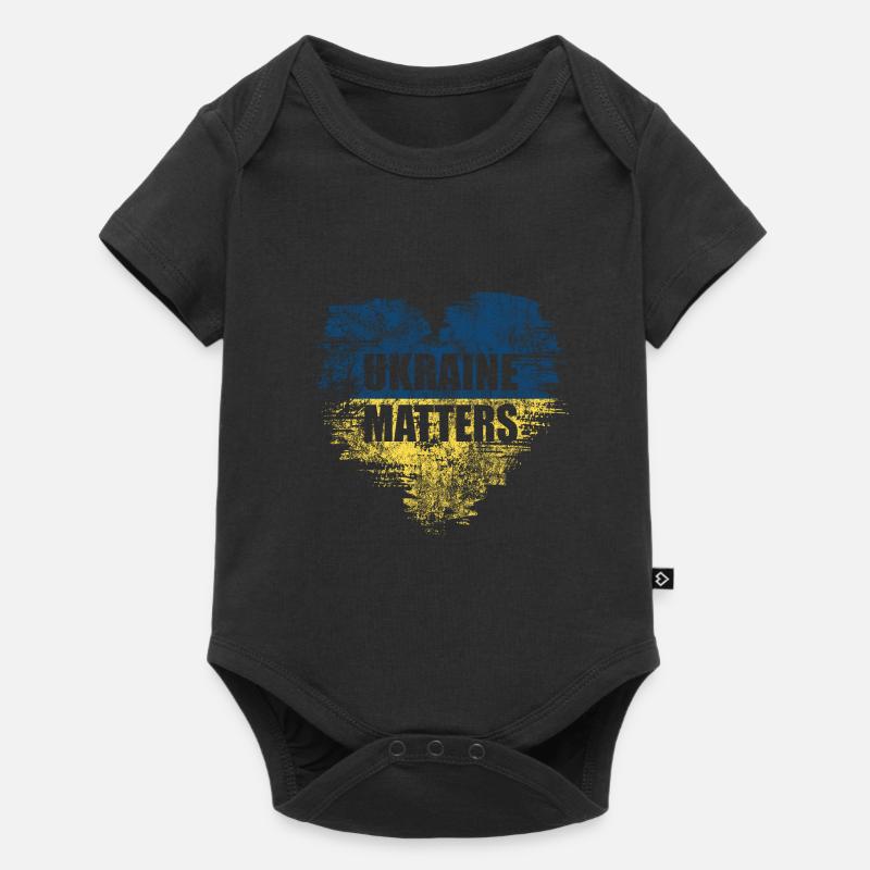 Ukraine Matters - Paix pour l’Ukraine - Body à manches courtes Premium Bébé - noir