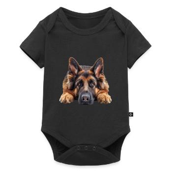 German Sheperd - Baby Premium Kurzarmbody - Schwarz - Vorne
