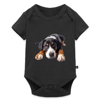 Greater Swiss Mountain Dog - Baby Premium short-sleeve bodysuit - black - Front