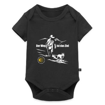 Der Weg ist das Ziel - Camino 2025 - Jakobsweg - Baby Premium Kurzarmbody - Schwarz - Vorne