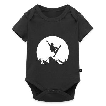 Snowboard stunt - Baby Premium short-sleeve bodysuit - black - Front