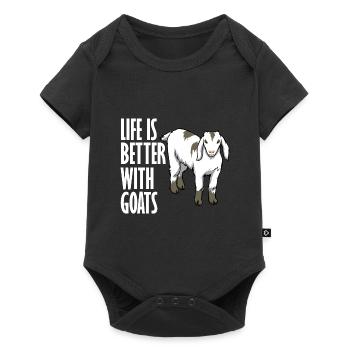 La vie avec les chèvres Un animal de ferme - Body à manches courtes Premium Bébé - noir - Devant