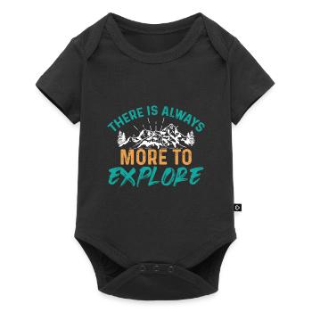explore travel - Baby Premium short-sleeve bodysuit - black - Front