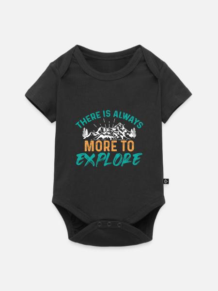 erkunden reisen - Baby Premium Kurzarmbody - Schwarz