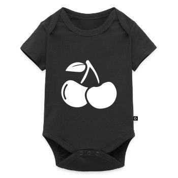 Symbole des cerises - Body à manches courtes Premium Bébé - noir - Devant
