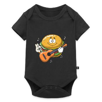 Guitariste Guitare Burger Musicien Musique Groupe Guitare - Body à manches courtes Premium Bébé - noir - Devant