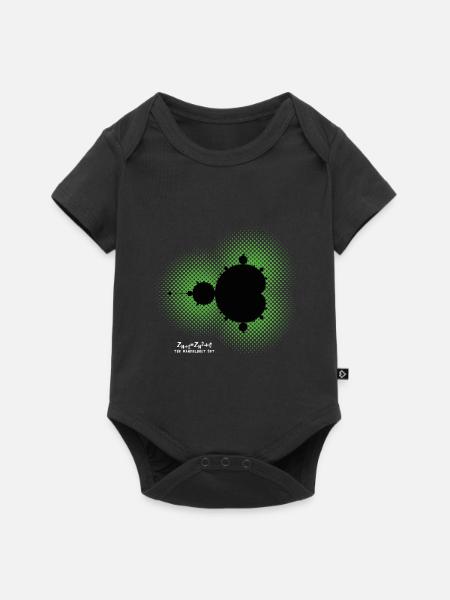 Apfelmännchen Fraktal - Baby Premium Kurzarmbody - Schwarz