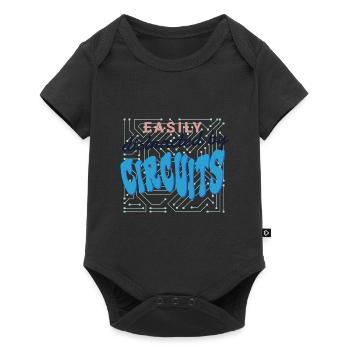 Distrait par les circuits Electrician Craftsman - Body à manches courtes Premium Bébé - noir - Devant