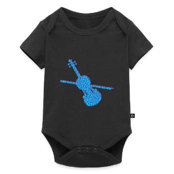 Violine - Baby Premium Kurzarmbody - Schwarz - Vorne