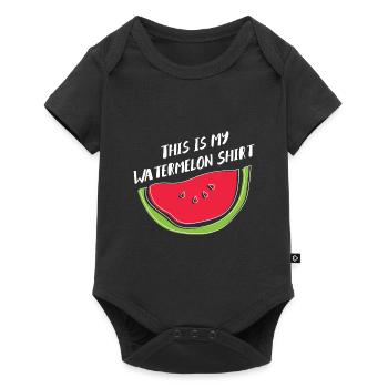 Pastèque Fruits d'été Melon tropical - Body à manches courtes Premium Bébé - noir - Devant