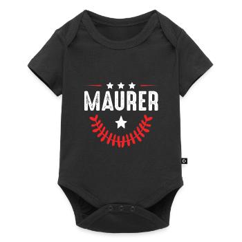 Maurer Beruf - Baby Premium Kurzarmbody - Schwarz - Vorne