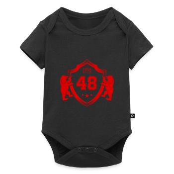 48 Nombre d’armoiries - Body à manches courtes Premium Bébé - noir - Devant