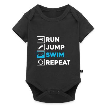Dock Diving Design for Dog Jumping and Dock Dog - Baby Premium short-sleeve bodysuit - black - Front