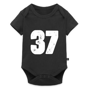 37 Numéro maillot - Body à manches courtes Premium Bébé - noir - Devant