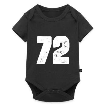 72 Maillot numéro - Body à manches courtes Premium Bébé - noir - Devant