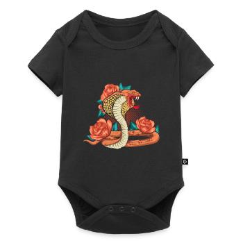 Predator Snake Vintage Roses Cadeau Cobra - Body à manches courtes Premium Bébé - noir - Devant