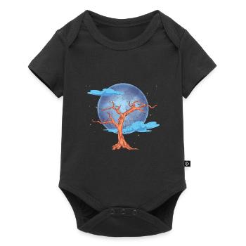 Amoureux de la nature Arbre Cadeau Pleine Lune Nature - Body à manches courtes Premium Bébé - noir - Devant