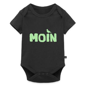 Moin la mouette - Idée cadeau chemise - Body à manches courtes Premium Bébé - noir - Devant