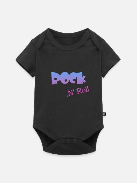 Rock n Roll - Baby Premium Kurzarmbody - Schwarz