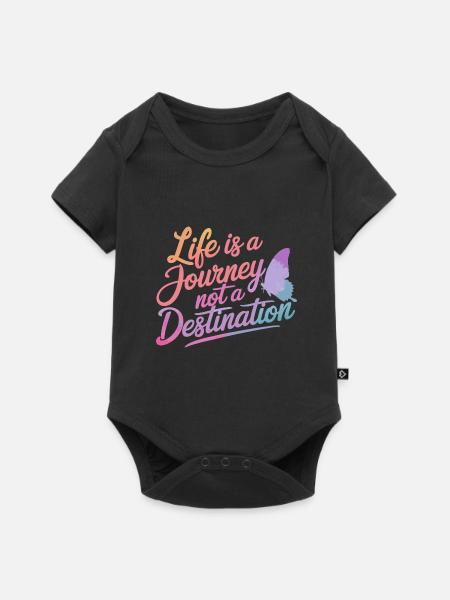 Schmetterling Monarchfalter Bunt Schmetterlinge - Baby Premium Kurzarmbody - Schwarz