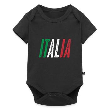 Italia, Italien, Rom, Neapel, Mailand - Baby Premium Kurzarmbody - Schwarz - Vorne