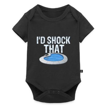 Pool Guy Design für Poolboy und Poolreiniger - Baby Premium Kurzarmbody - Schwarz - Vorne