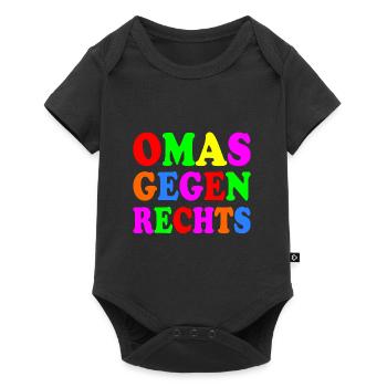 Omas gegen rechts - Baby Premium Kurzarmbody - Schwarz - Vorne