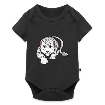 Schneeleopard - Baby Premium Kurzarmbody - Schwarz - Vorne