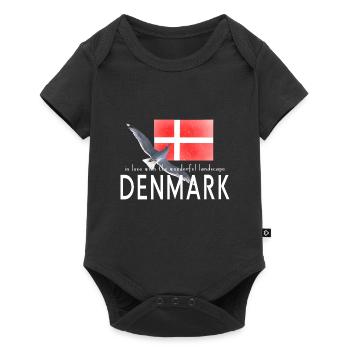 Danemark Danmark Seagull - Body à manches courtes Premium Bébé - noir - Devant