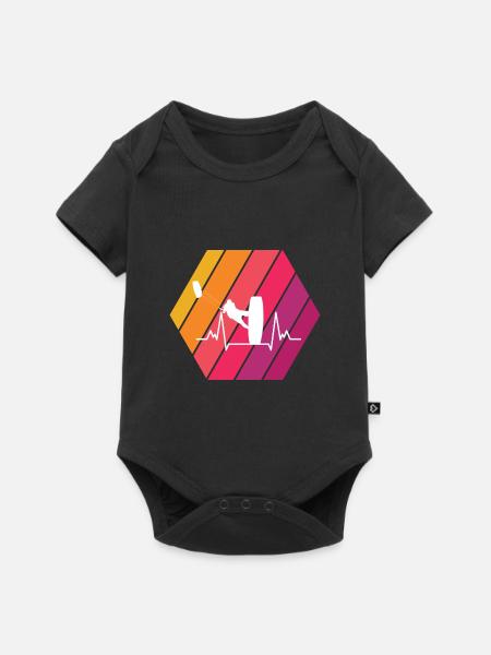 Kitesurfing - Baby Premium Kurzarmbody - Schwarz