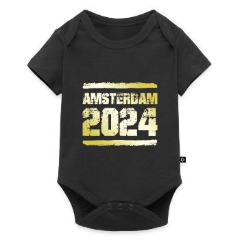 Amsterdam 2024 Gold - Baby Premium short-sleeve bodysuit - black - Front
