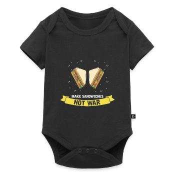 Sandwich Maker Grilling Papa BBQ Sandwich - Baby Premium short-sleeve bodysuit - black - Front