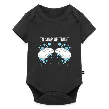 Homemade soap design for oil soap making - Baby Premium short-sleeve bodysuit - black - Front